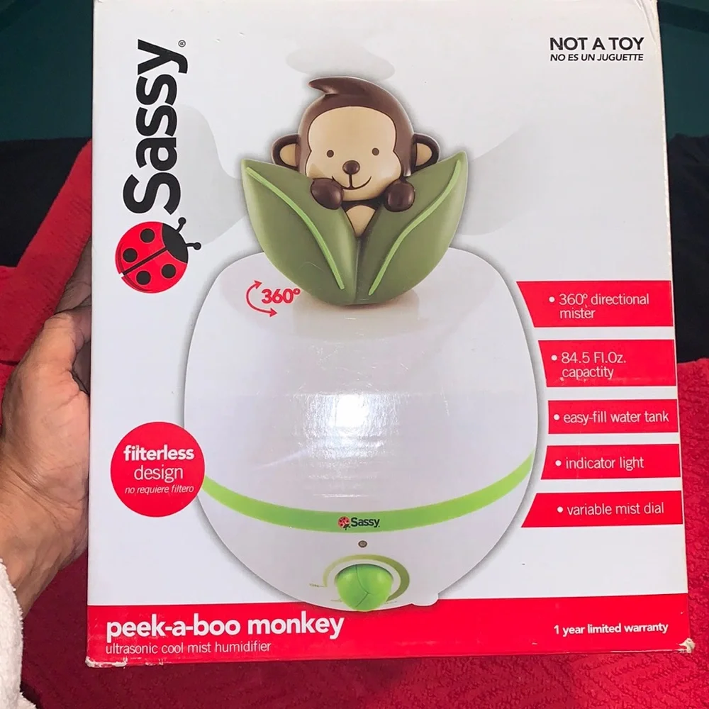 COPY - Sassy Peek-a-boo monkey ultrasonic cool mist humidifier - Picture 1 of 5